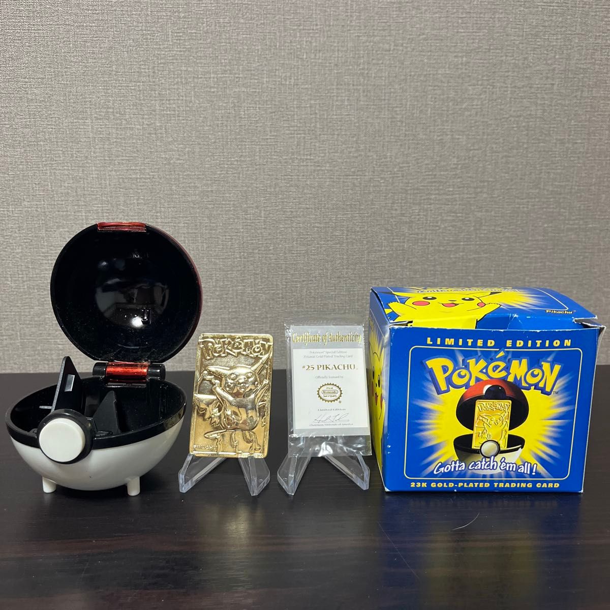ポケモン ピカチュウ 23kゴールドメッキカード バーガーキング 証明書