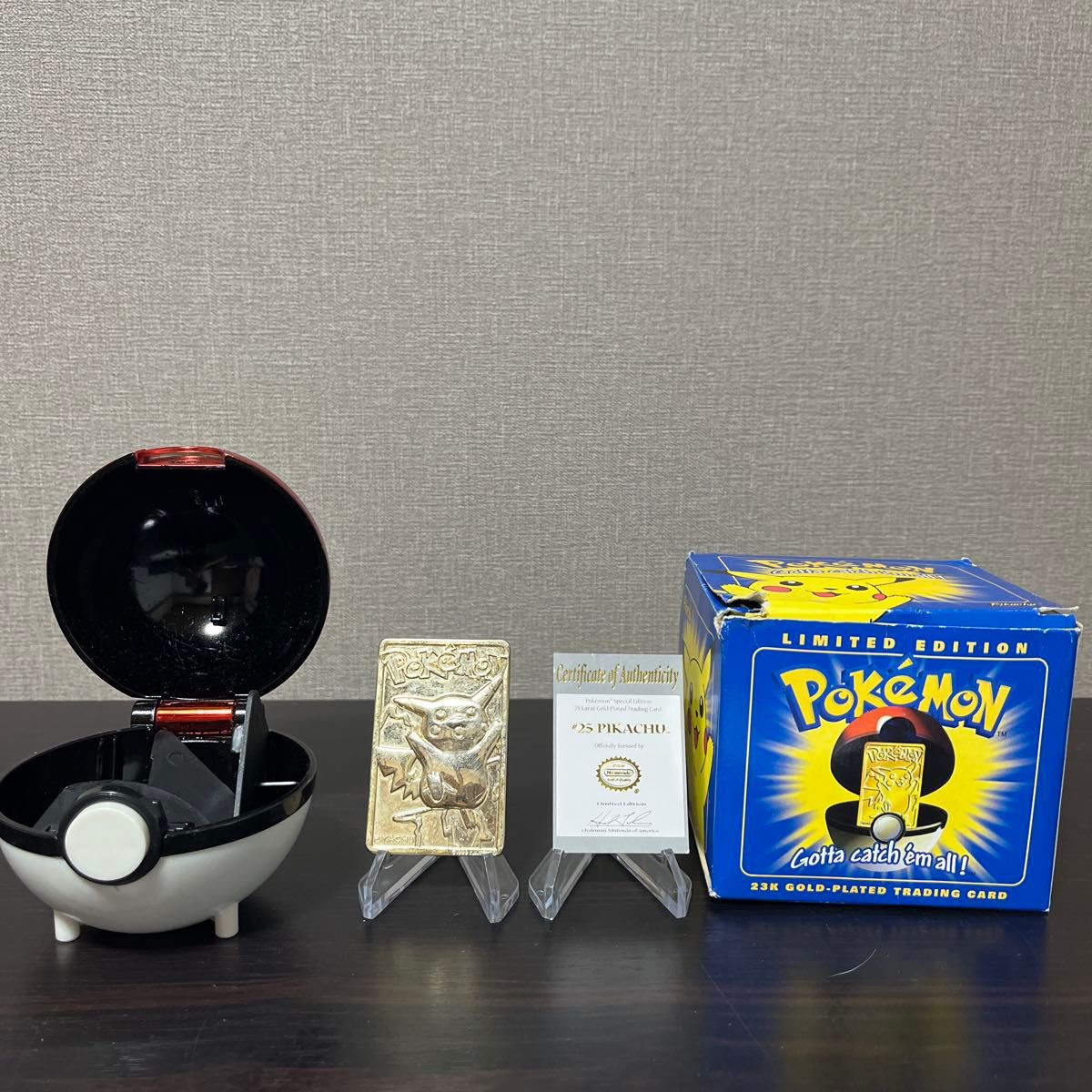 ポケモン ピカチュウ 23kゴールドメッキカード バーガーキング 証明書