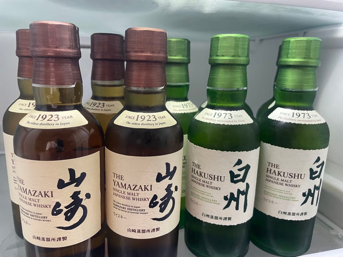 サントリー山崎　白州　ノンビンテージ　ミニボトル　各6本　合計12本 サントリー 山崎 白州 ミニボトル 180ml 計12本セット ノンビンテージ