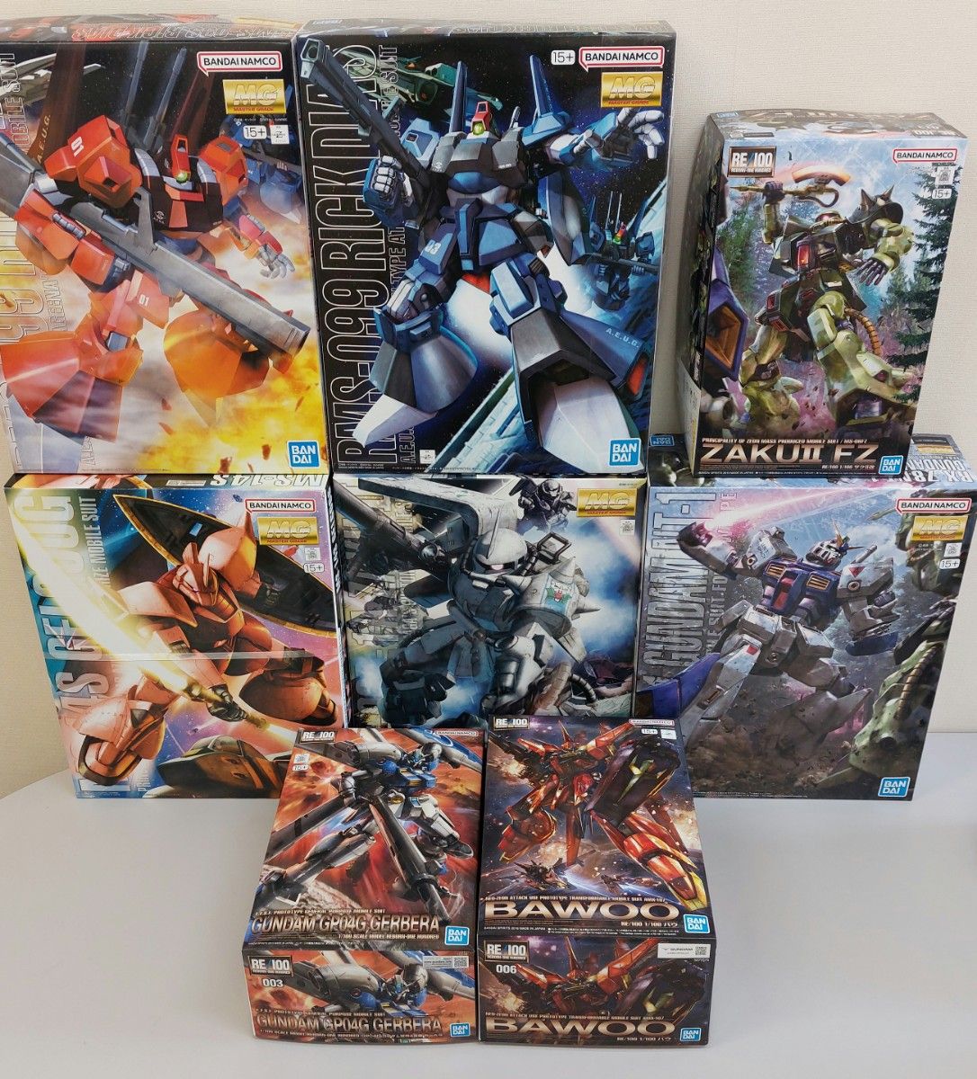 新品未組立 2種セット RE/100 ザクⅡ改 RE/100 ガンダム GP04G