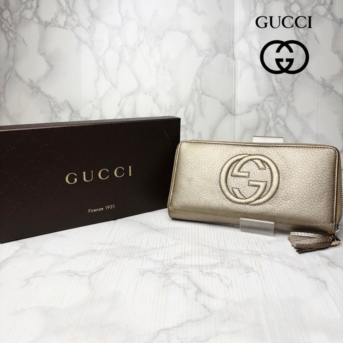 美品》GUCCI(グッチ)長財布 ラウンド ソーホー | Shop at JDirectItems