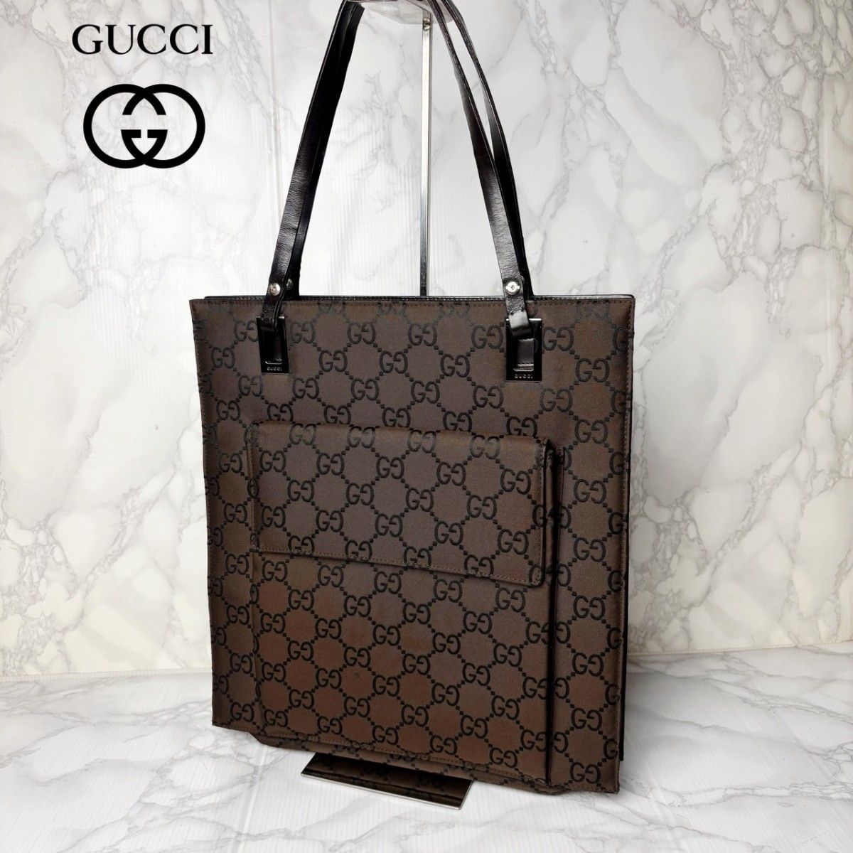 極美品　120 GUCCI グッチ　トートバッグ　ハンドバッグ　GG柄　he8 極美品 120 グッチトートバッグ GG柄 レディース メンズ | Shop at