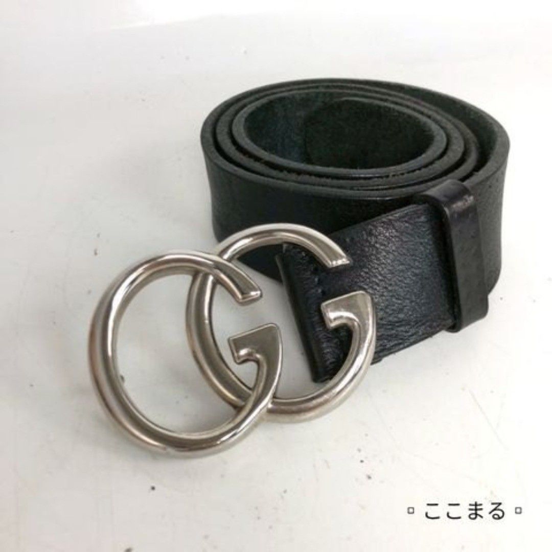 GUCCI グッチ Gバックル Sサイズ75/30 レザー シルバー金具 ベルト