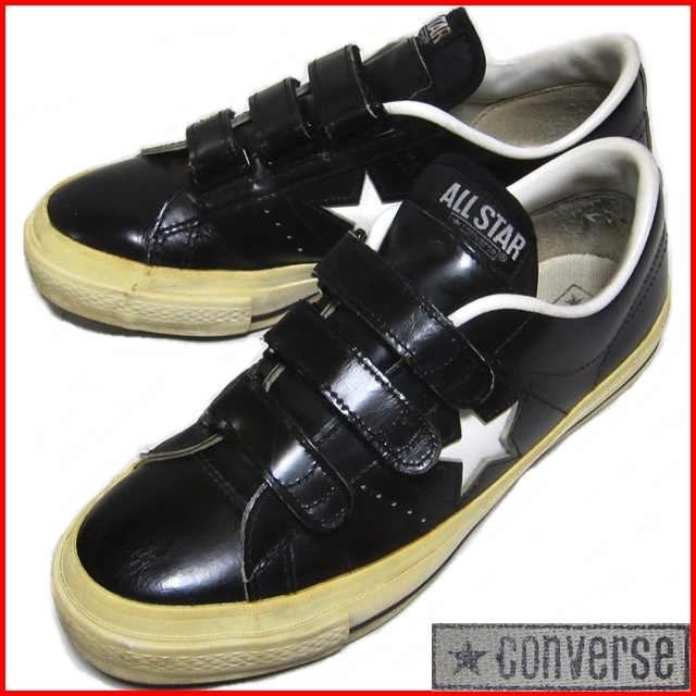 完売品✨️ CONVERSE ワンスター クロコ型押し レザー 黒 25.5 ☆完売品 廃盤品 希少 レア ☆ CONVERSE ワンスター クロコ型押し