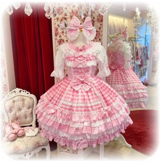 Preview of BABY,THE STARS SHINE BRIGHTくみゃちゃんのFun Funギンガムパレード ジャンパースカートカチューシャ