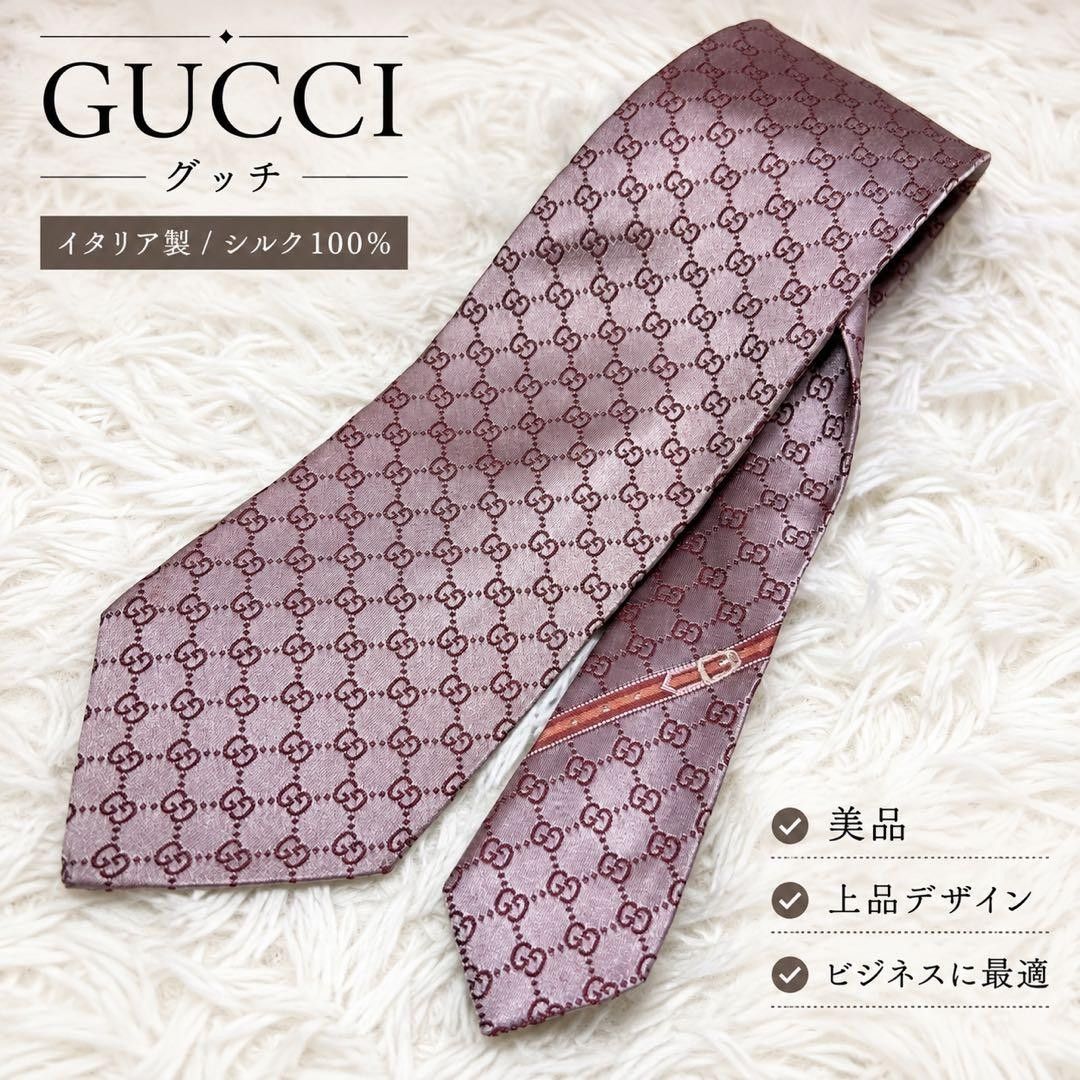 【✨美品✨】GUCCI グッチ ネクタイ インターロッキング GG柄 シルク 未使用級 GUCCI グッチ ネクタイ インターロッキング GG柄 モノグラム