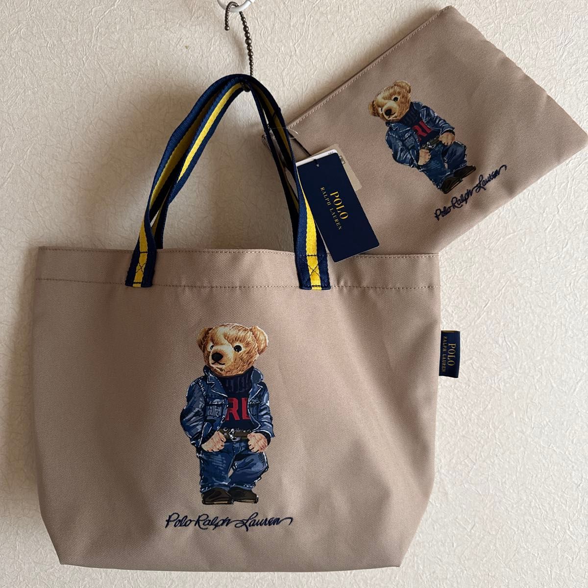 未使用 ポロラルフローレン トートバッグ（ポーチ付き） キャンバス 