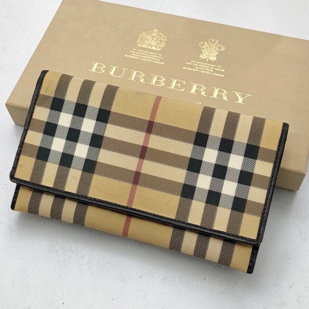 BURBERRY バーバリー ノバチェック ラウンドファスナー 長財布 | Shop