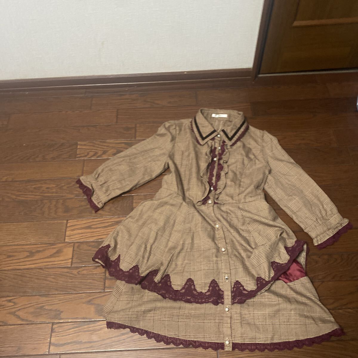 Preview of 【9号】中古お嬢様、ロリータ ブラウン（カーキ）あのワンピース