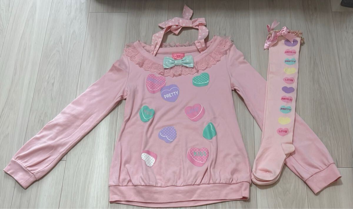 Preview of Angelic Pretty Sugar Heartsプリントカットソー
