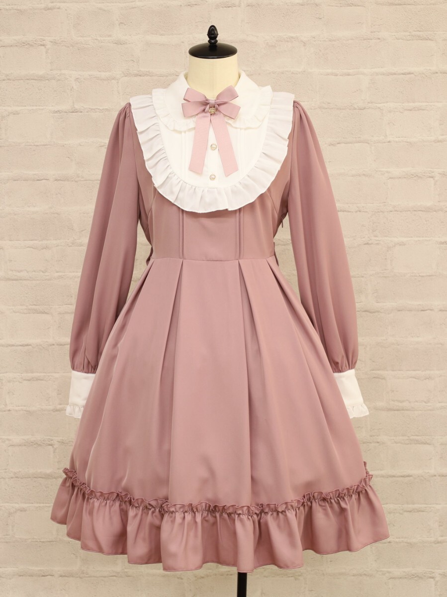 Preview of 新品タグ付き Amaval アマベル Classical Lady ミドル丈ワンピース ピンク