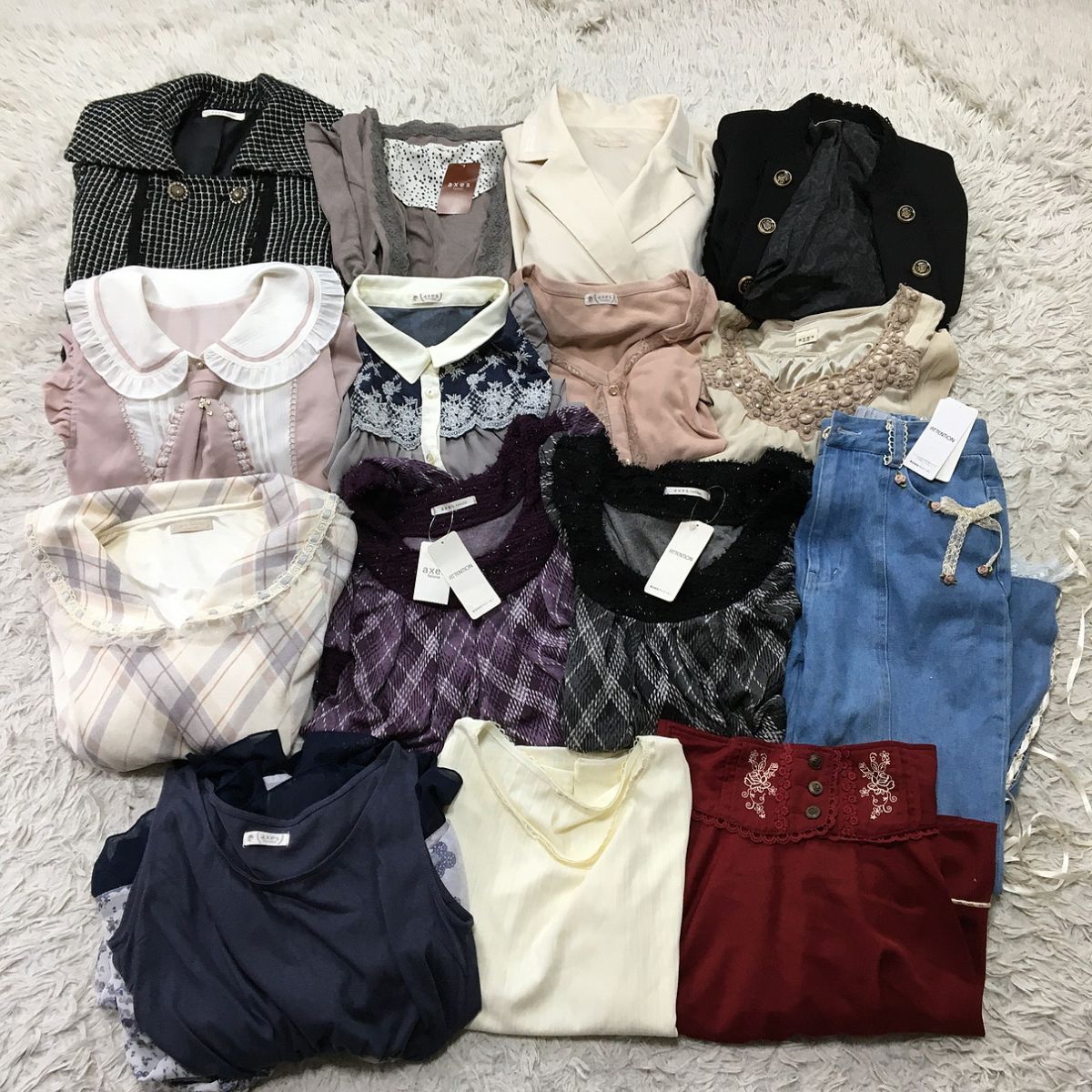 Preview of M2【新品 多数含む axes femme ロリータ系 15点まとめ売り☆】アクシーズファム Secret Honey 1着有り ジャケット コート ワンピース 等