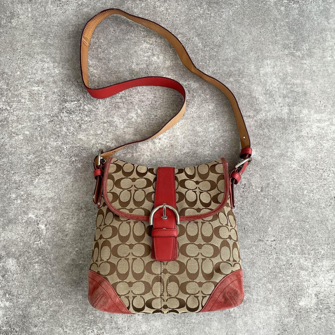 COACH Signature Shoulder Bag Y2K コーチ シグネチャー ゴールド金具