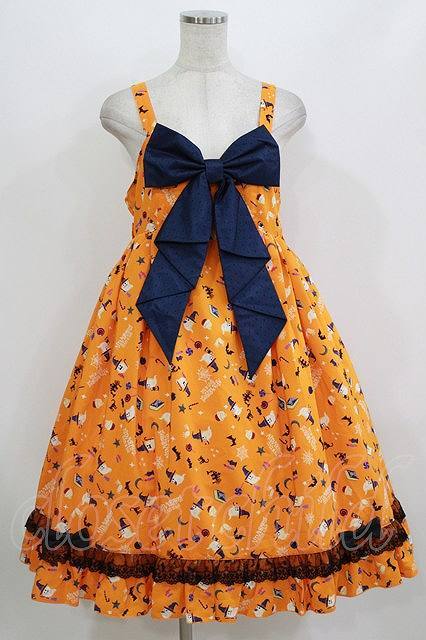 Preview of metamorphose / Sweet Spooky Night ベビードールジャンパースカート サイズ1 オレンジ H-26-08-07-008-ME-OP-NS-ZH