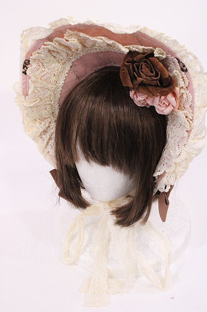 Preview of ALICE and the PIRATES / Poison de lamour 柄ボンネット ローズ（ピンク） H-26-07-26-008-PA-AC-NS-ZH