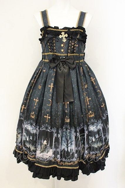 Preview of metamorphose / nightmare forestハイウエストジャンパースカート ダークネス O-26-07-23-051-ME-OP-IG-OS