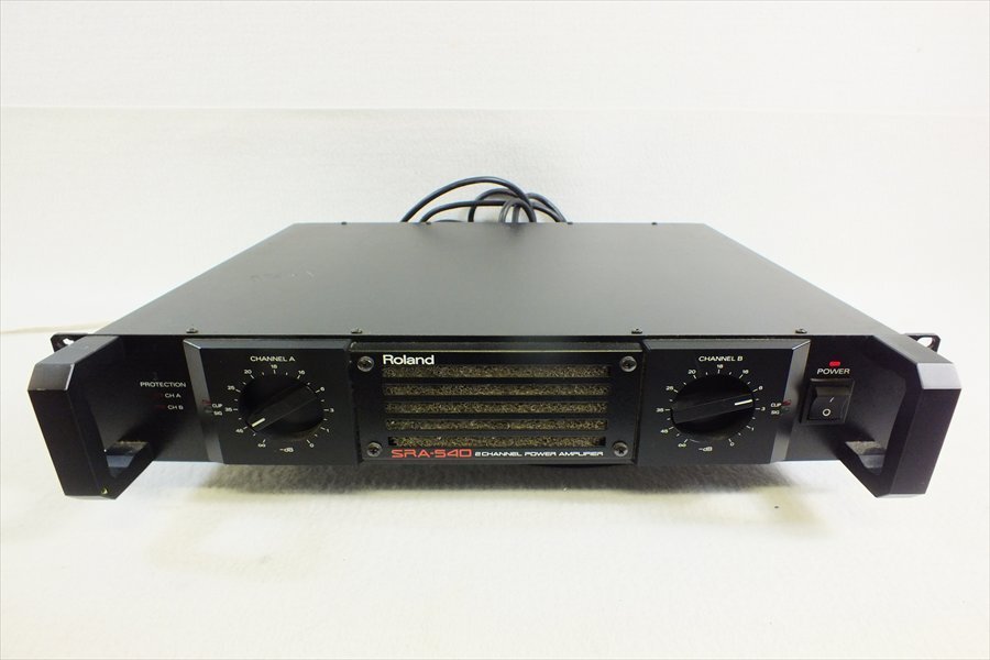 オーディオ機器 ROLAND ローランド SRA-540 プロ用アンプを家庭で 8Ω