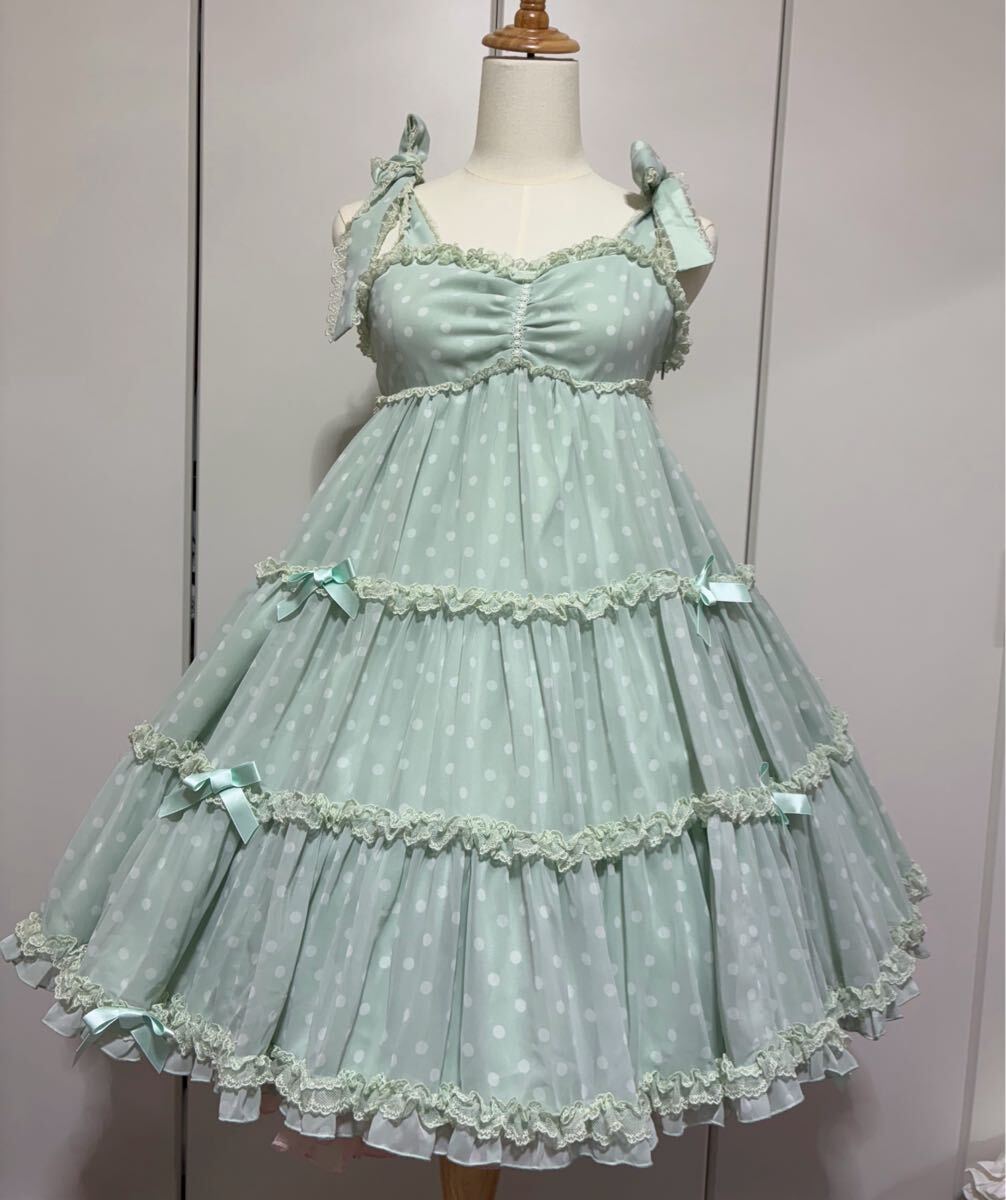 Preview of Angelic Pretty ドットシフォンキューティーjsk ミント