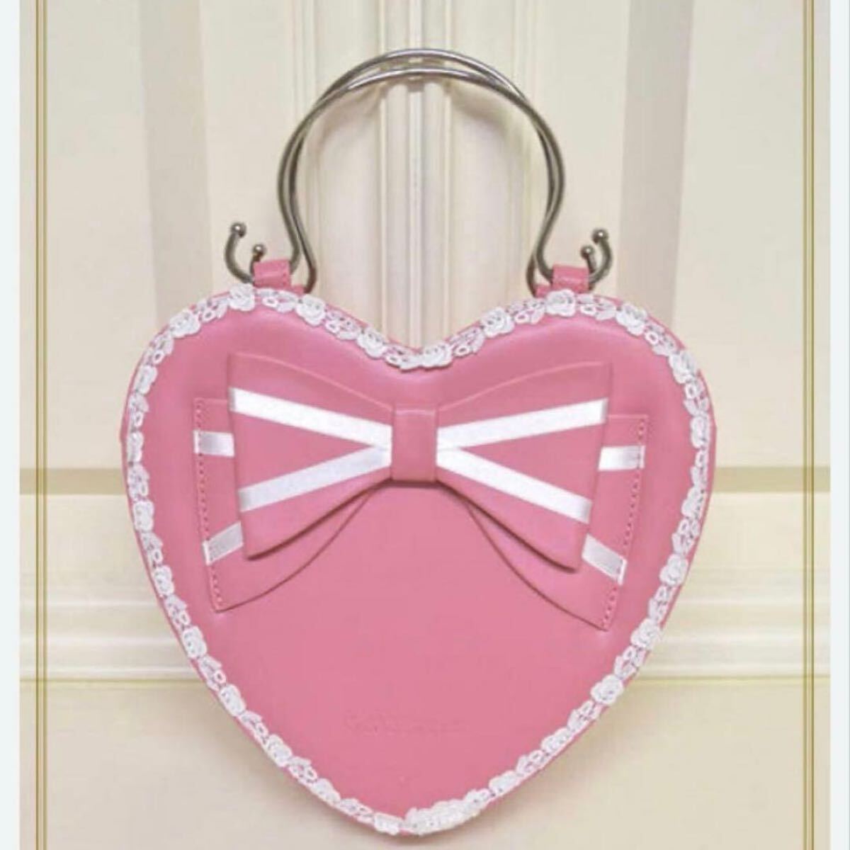 Preview of 新品 BABY, the stars shine bright ハートリボンバッグ ピンク