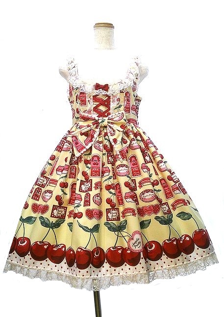 Preview of Angelic Pretty Cherry Jam Labelジャンパースカート JSK アンジェリックプリティ チェリー