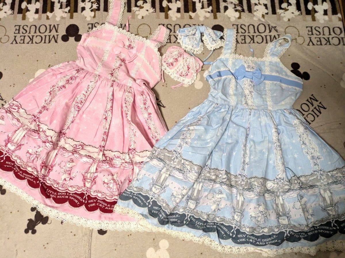 Preview of 星空のマザーグースⅡ型◯JSK◯ベイビーザスターズシャインブライト◯サックス◯ピンク◯セット◯カチューシャ◯Baby