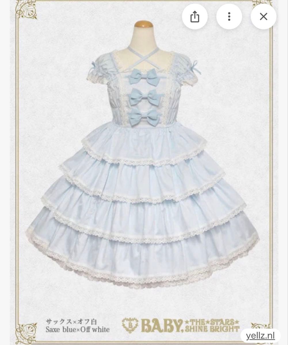 Preview of リボンミルキーシュガー ジャンパースカート サックス BABY THE STARS SHINE BRIGHT サックス JSK