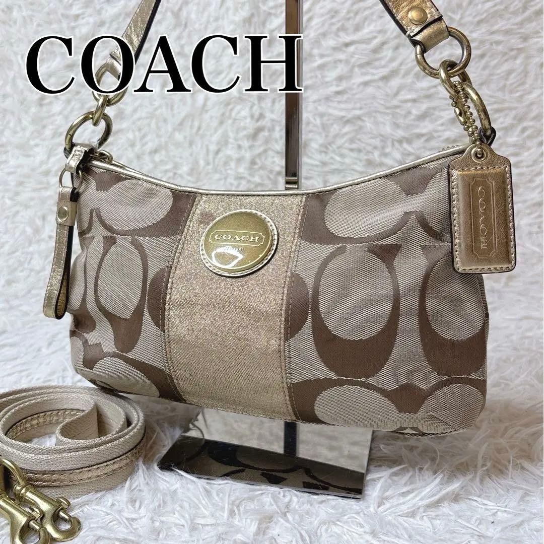 COACH コーチ シグネチャー ワンショルダーバッグ ブラック | Shop at
