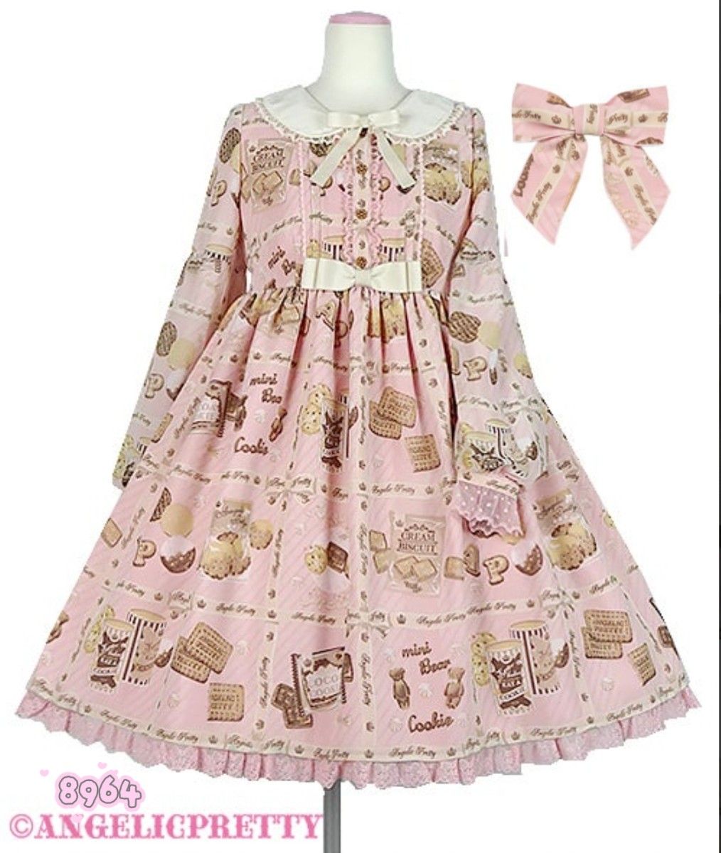 Preview of Angelic Pretty Cream Cookie Collection ワンピース&クリップ ２点セット