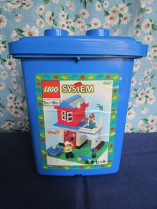 A　LEGO「レゴ★レゴ基本セット　青いバケツ　SYSTEM　4267　５才～１０才　基本セット　作品例のリーフレットなし」～D　側面剥がれあり