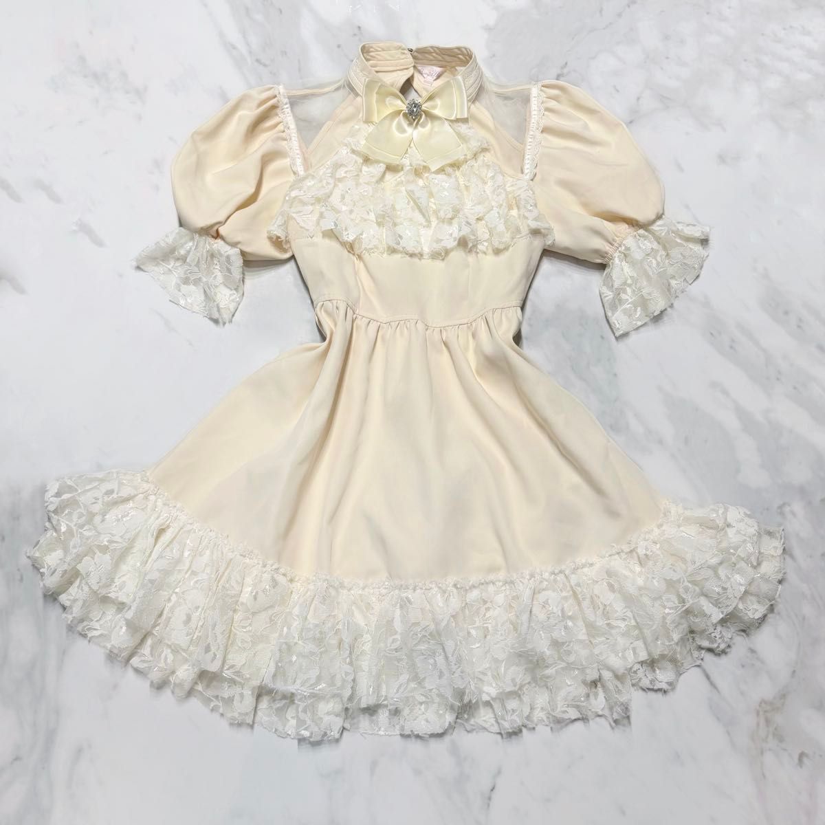 Preview of ロリータフリルリボンワンピース 甘ロリ レース 姫系 バレエコア 姫ロリ