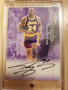 サイン 1999 -00 Skybox Autographics SHAQUILLE ONEAL Auto / シャキール オニール Autograph (Unstoppable SHAQ) LA Lakers