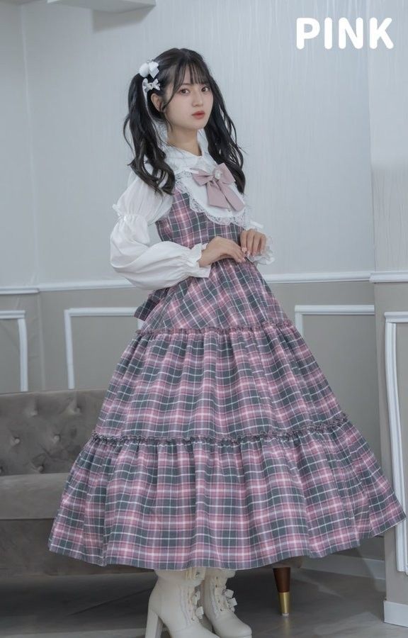 Preview of しまむら しまロリ ロリータ ティアードジャンスカワンピース 真白ありす ピンク