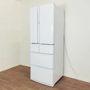 名古屋市近郊送料¥5,000 未使用品　2021年製　三菱 6ドア冷蔵庫　MR-R46G-W 観音開き　クロスホワイト　MITSUBISHI 保証書付　動作確認済