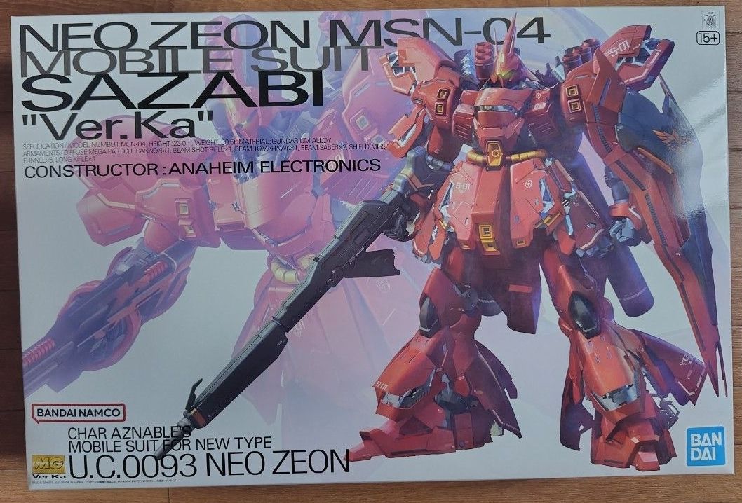 MG νガンダム Ver.Ka & サザビー Ver.Ka 1/100スケール 2点セット