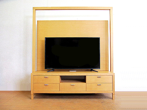 CONDE HOUSE/カンディハウス　喜多俊之デザイン　ヒッコリー材 テレビボード「ATTRO/アトロ」　 壁面収納/TV台/テレビボード