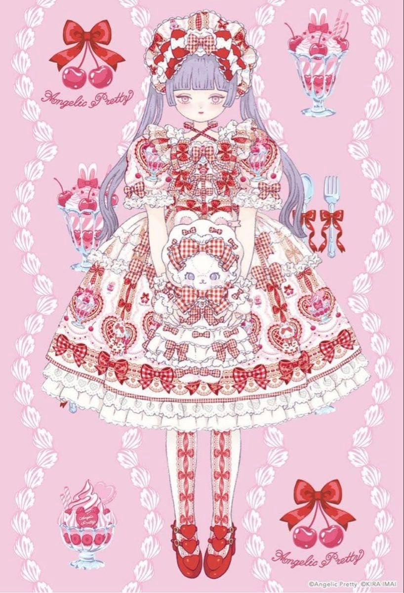 Preview of Angelic Pretty ポストカード 今井キラ Bunny Ribbon Parfaiteria