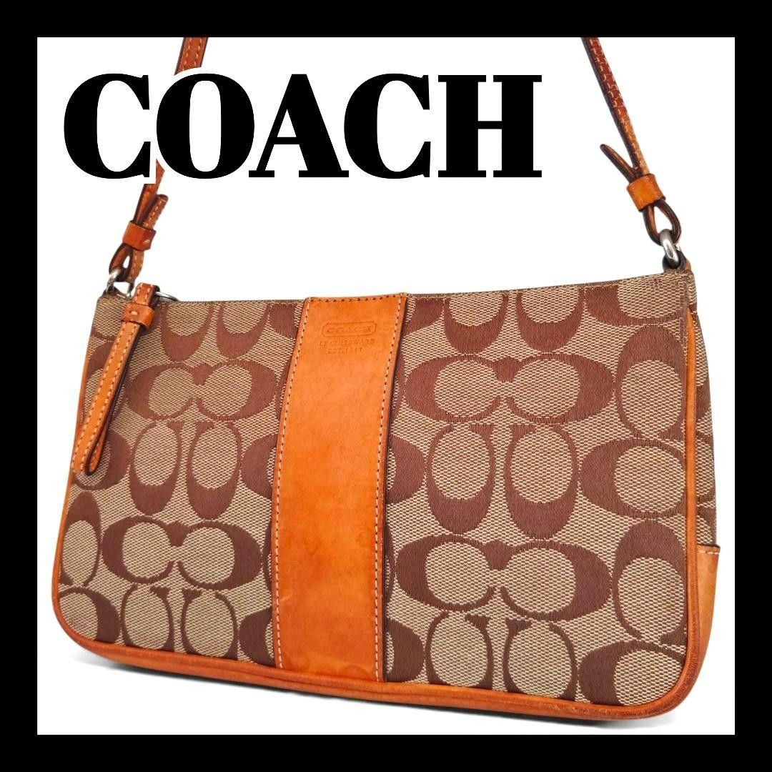 COACH Signature Shoulder Bag Y2K コーチ シグネチャー ゴールド金具