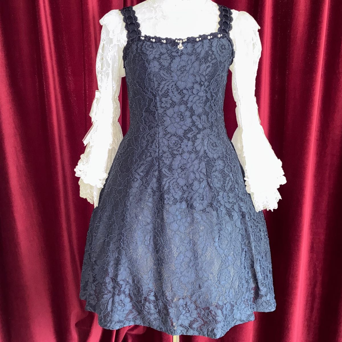 Preview of アクシーズファム ネイビー レース ジャンパースカート ゴスロリ 姫系 クラシカル JSK