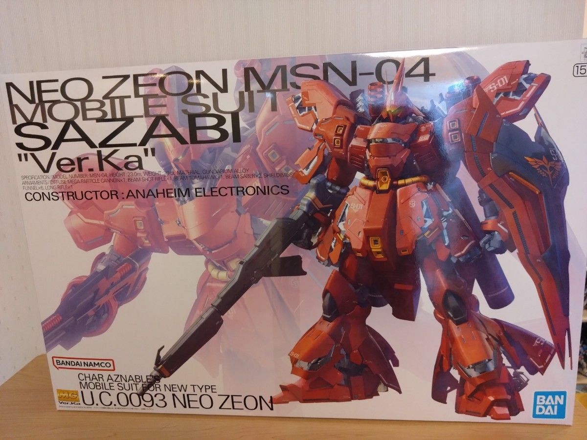 MG νガンダム Ver.Ka & サザビー Ver.Ka 1/100スケール 2点セット
