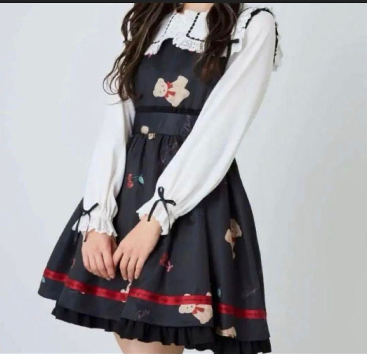 Preview of Ank Rouge CherryTeddy クマちゃんワンピース ジャンスカ ブラック
