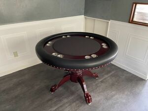 ポーカーテーブル　ラウンダーR ディナートップ付き　poker table rounder
