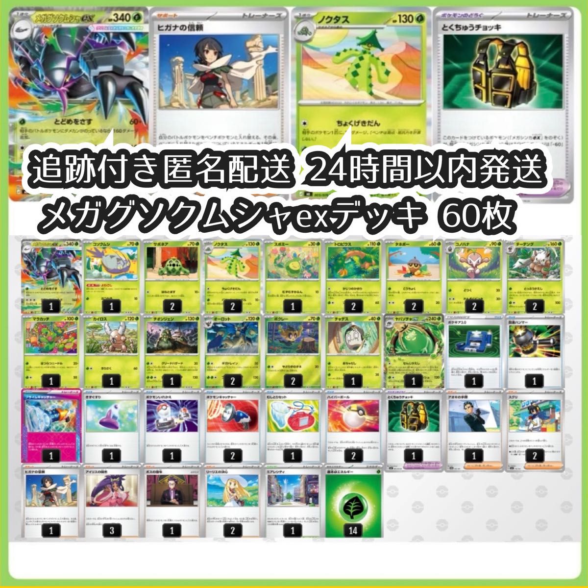 ポケモンカード デッキ メガグソクムシャex メガユキメノコ[05240