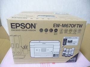 ★新品未開封 EPSON エプソン A4カラーインクジェット複合機 EW-M670FTW [コンパクト/大容量エコタンク搭載/ファクス・ADF機能対応] 保証付