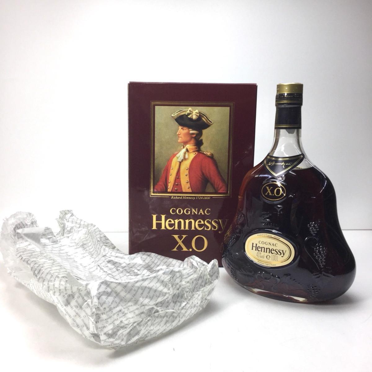 ヘネシー Hennessy XO 未開封　1000ml ヘネシー (Hennessy) コニャック 1000ml 箱付 XO 黒キャップ