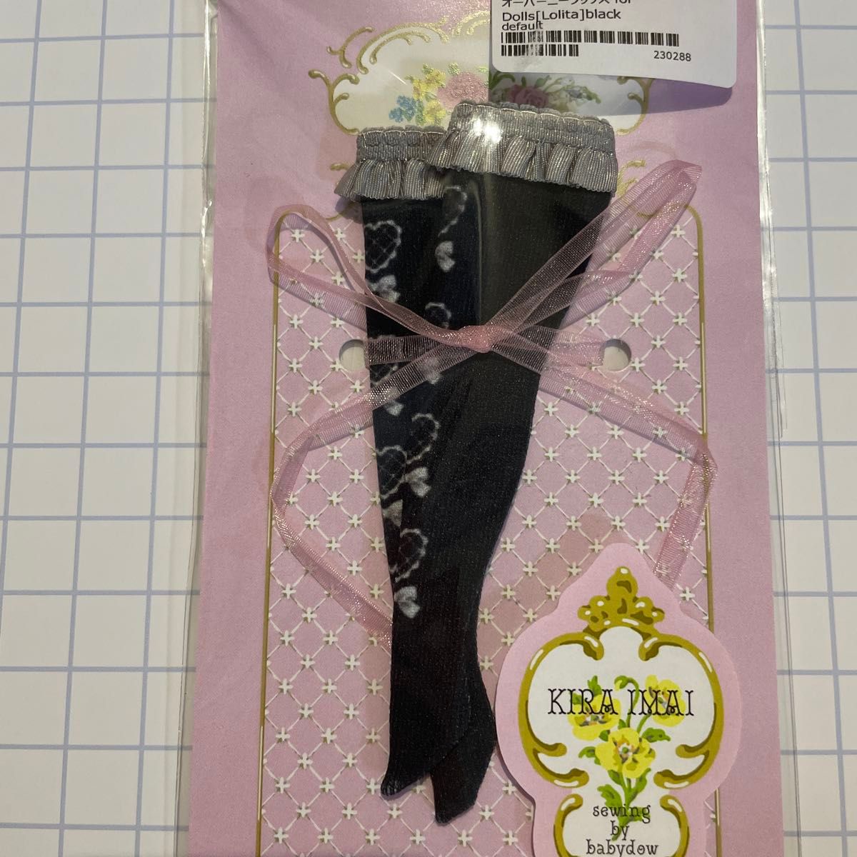 Preview of bemybabycherry チェリーちゃん 今井キラ ドール用タイツ Lolita black ソックス 靴下 黒