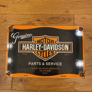 ビンテージ　ハーレーダビッドソン HARLEY-DAVIDSON 鉄 看板 ナックルヘッド　パンヘッド　ショベルヘッド　チョッパー