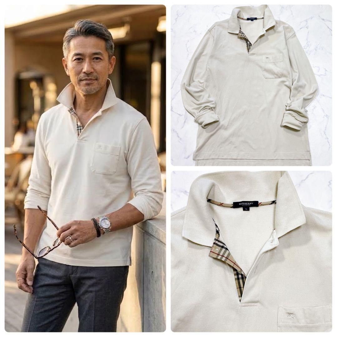 BURBERRY LONDON (L) バーバリーロンドン ノバチェック 長袖ネルシャツ