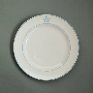 超稀少 ヴィンテージ本物 フリーメイソンのロッジで使用されていたプレート お皿 アンティークUSA Freemasonry 秘密結社イルミナティカード