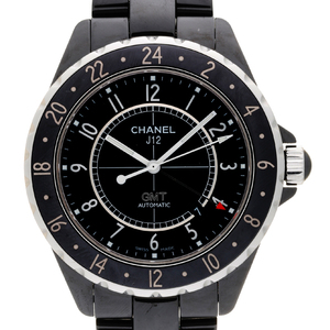 ［銀座店］CHANEL シャネル J12 GMT 42MM H2012 腕時計 セラミック ブラックアラビアン文字盤 メンズ DH64027