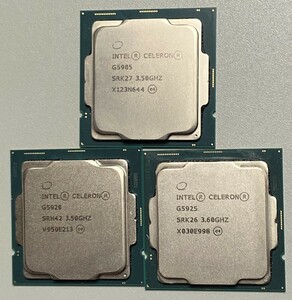 【動作品】中古 Intel CPU Celeron 3枚セット G5905 G5920 G5925 第10世代/第11世代 LGA1200 付属品無し